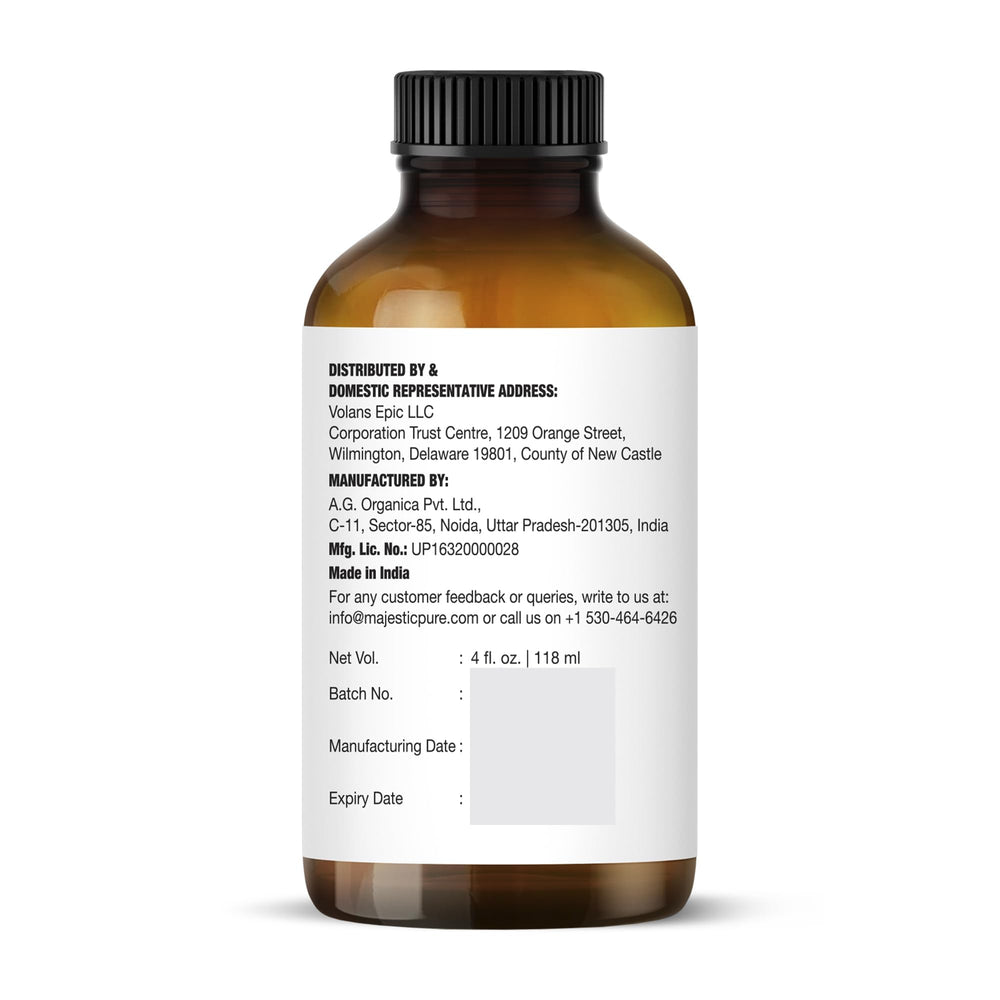 Majestic Pure Lavender Oil vial closeup showing pure botanical aroma