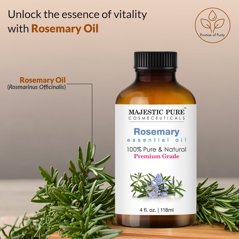 Majestic Pure Rosemary Oil used in diffuser setup for aroma.