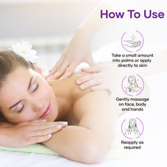 Majestic Pure Sensual Massage Oil lavender drop close-up emphasizes calming notes