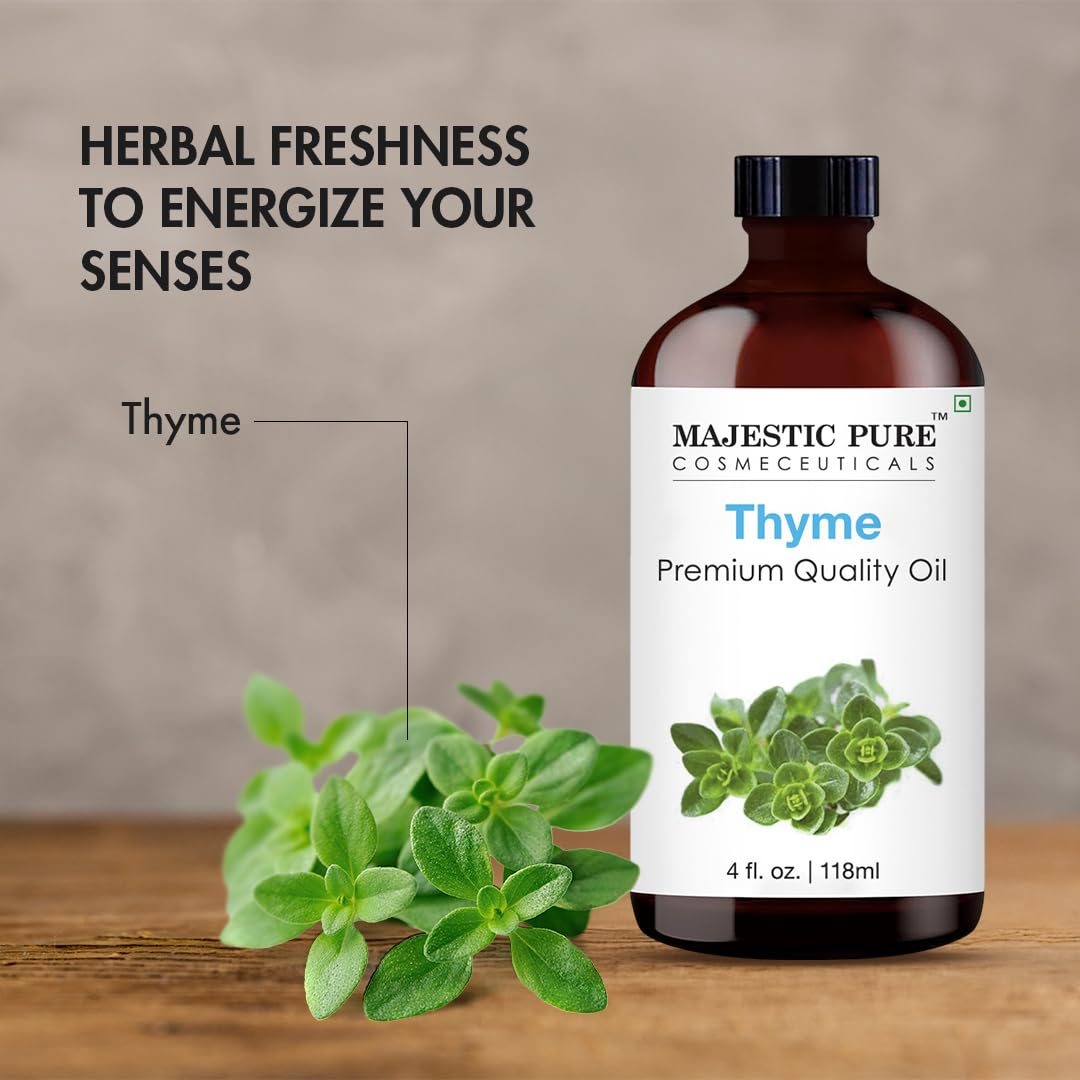 Majestic Pure Thyme Oil with dropper for precise dosing