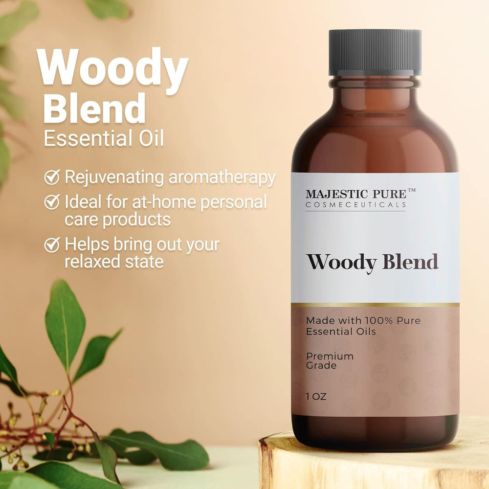 Majestic Pure Wood Essential Oil Blend orange citrus scent for diffusion