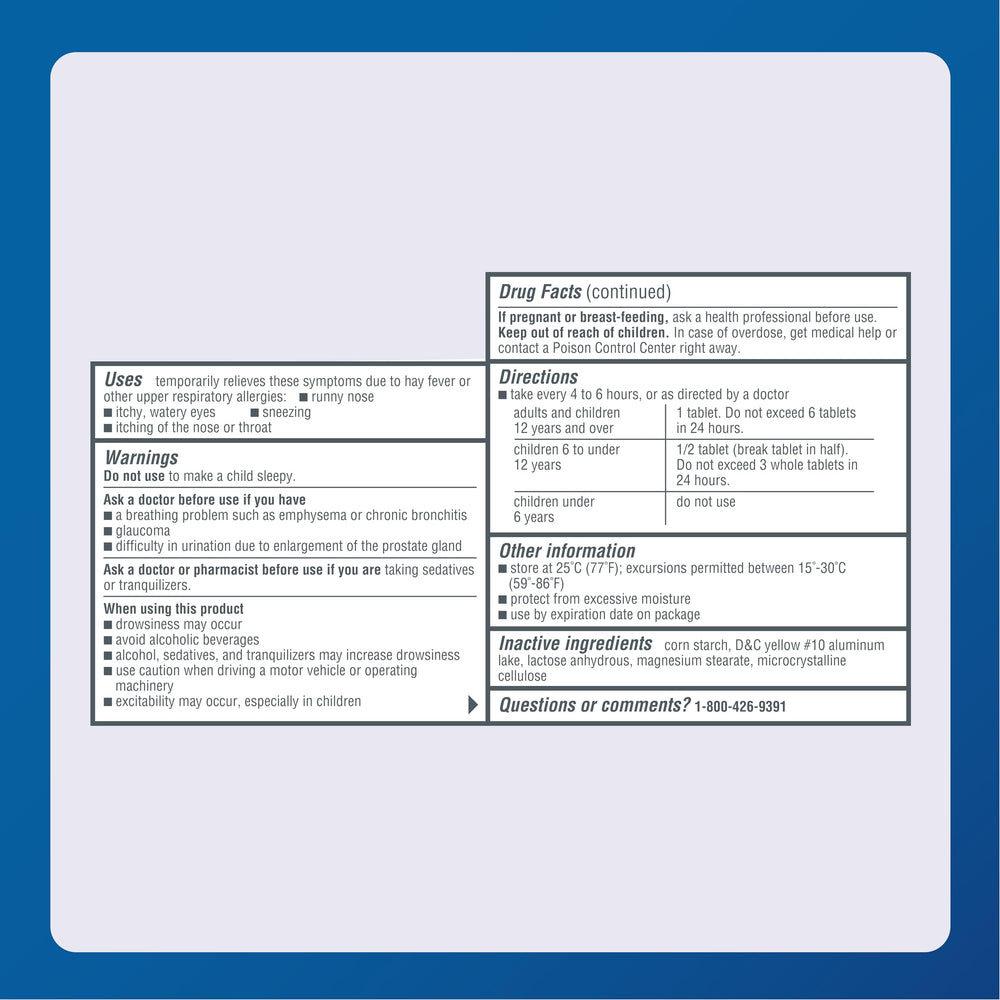 MAJOR 4 Hour Allergy Tablets shown in usage scene during allergy season