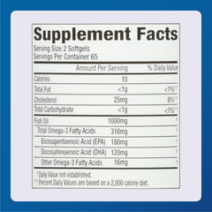 MAJOR Fish Oil serving idea with two softgels for daily routine
