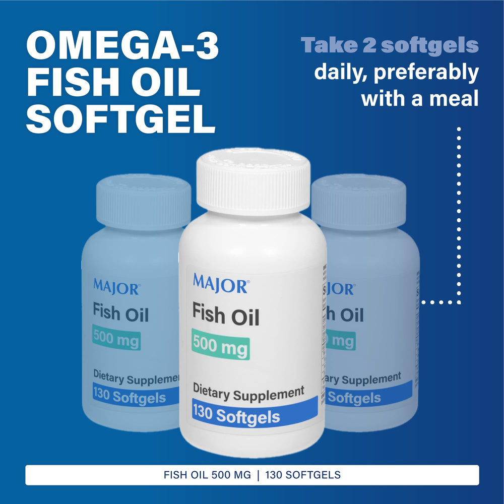 MAJOR Fish Oil softgels close-up for daily use