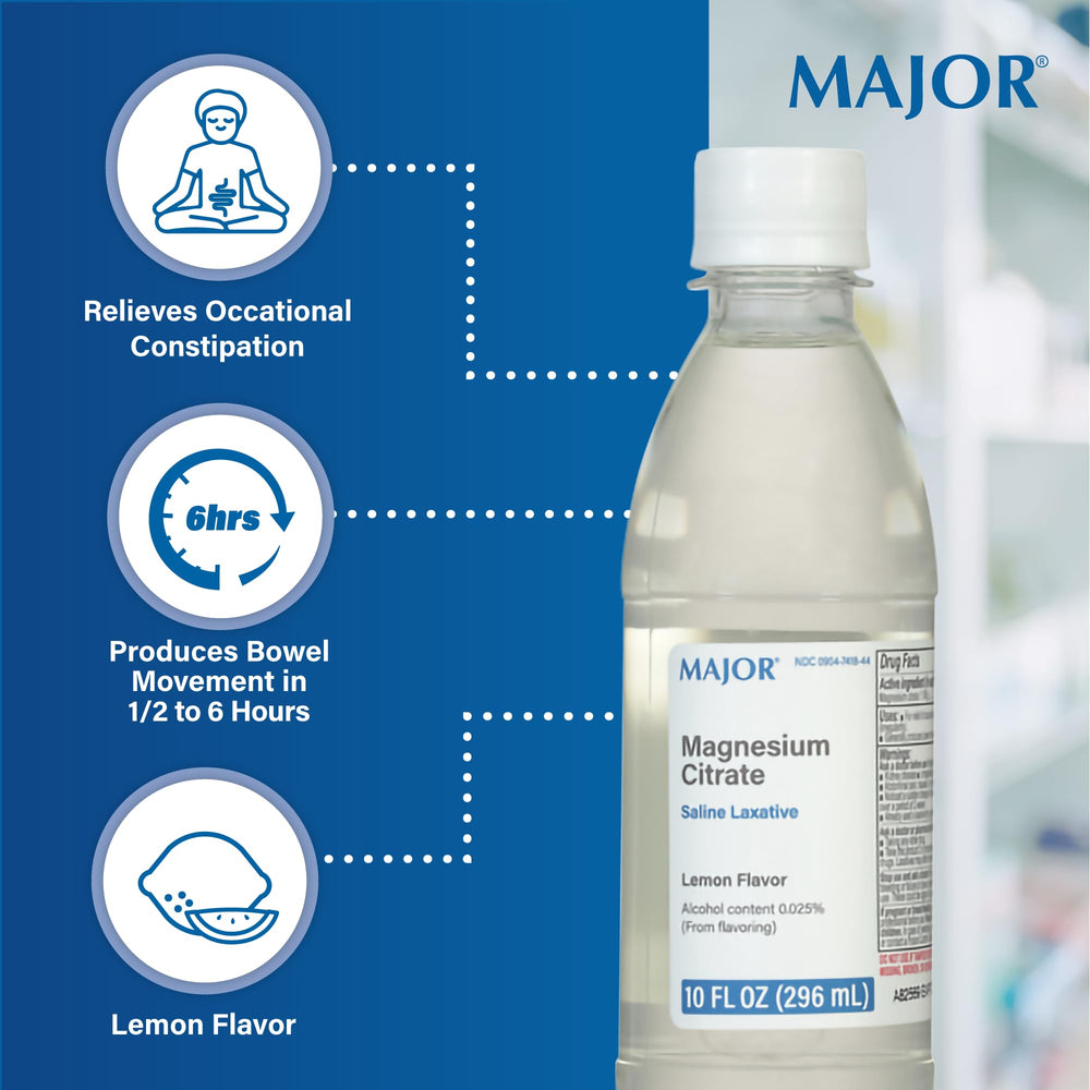 Glass of water ready for Major Magnesium Citrate ingestion.