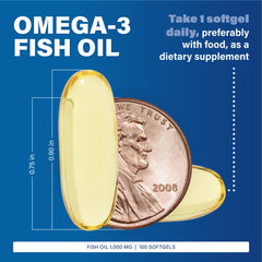 Close-up of MAJOR Omega-3 softgels for easy swallowing daily