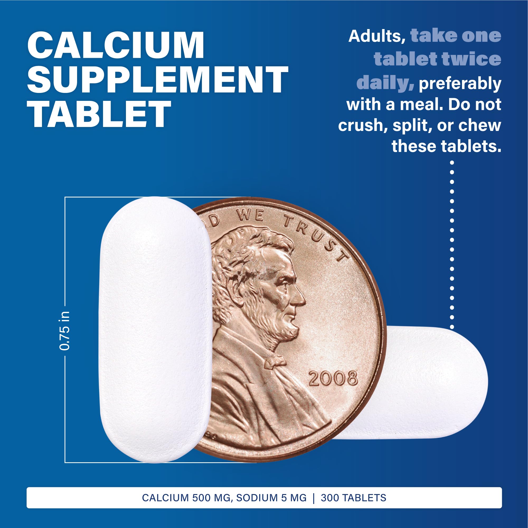 Close-up of Major Oyster Shell Calcium 500 mg tablets for daily support.