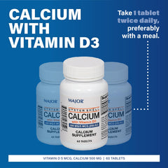 Major Oyster Shell Calcium with Vitamin D3 boosts daily bone support.