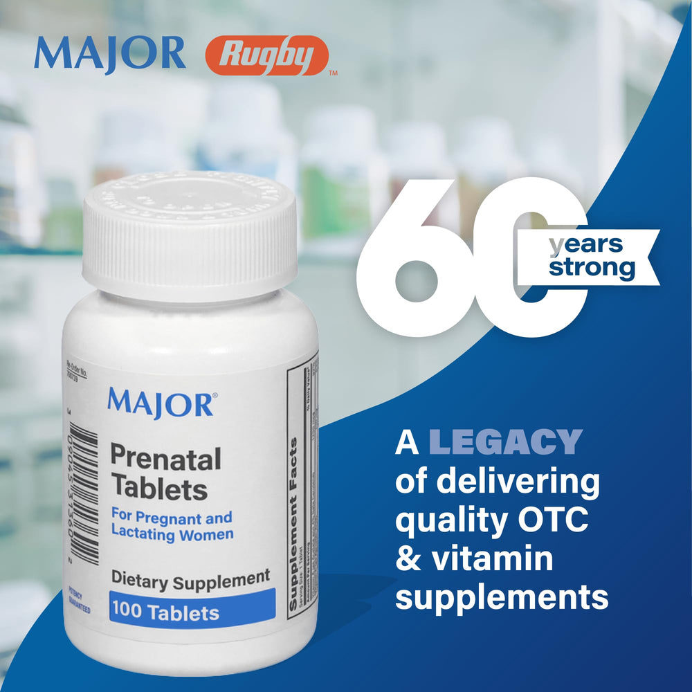 MAJOR Prenatal Tablets capsule closeup, smooth and easy to swallow