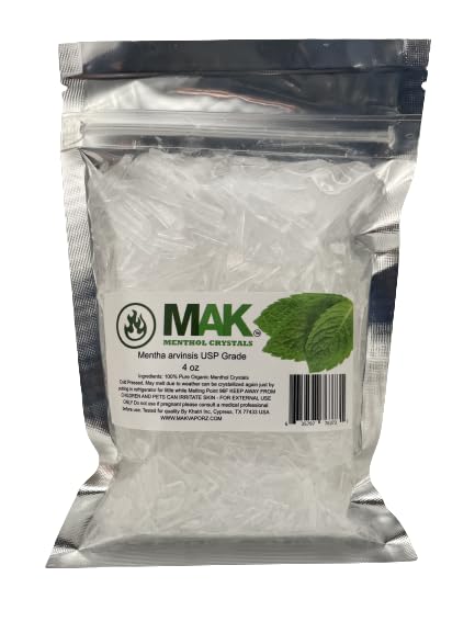 Resealable MAK Menthol Crystal bag preserves freshness between uses.