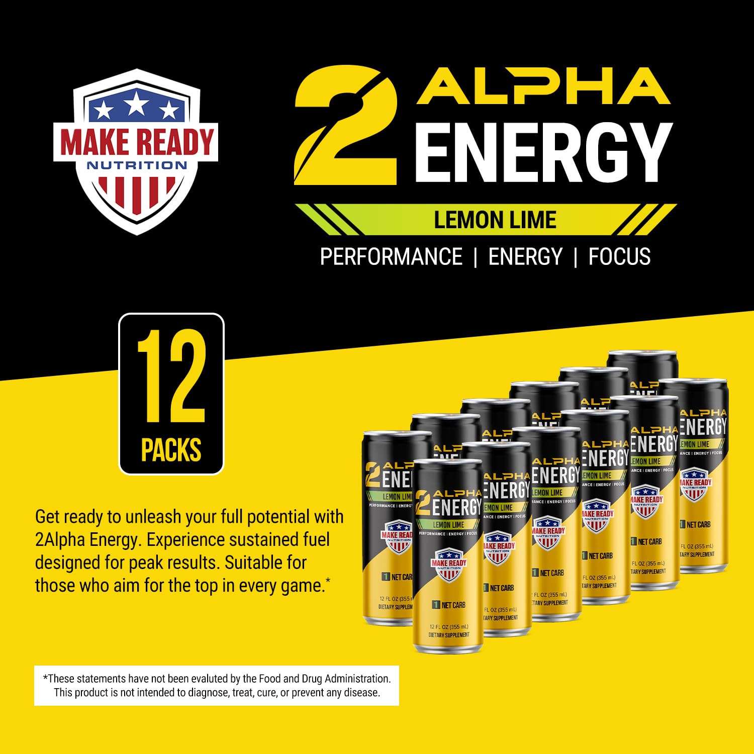 Make Ready Nutrition 2Alpha Energy Lemon Lime glass bottle ready for workout