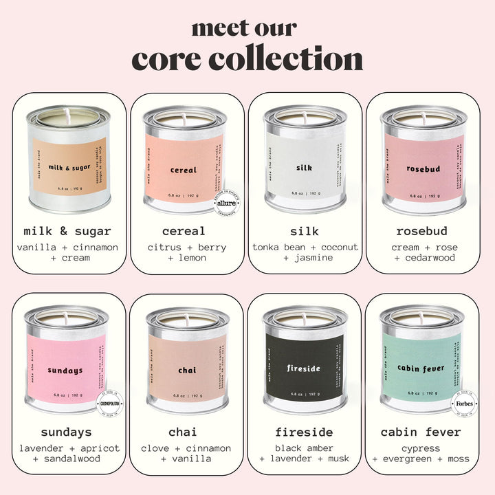 MALA candle on coffee table enhances cozy room decor