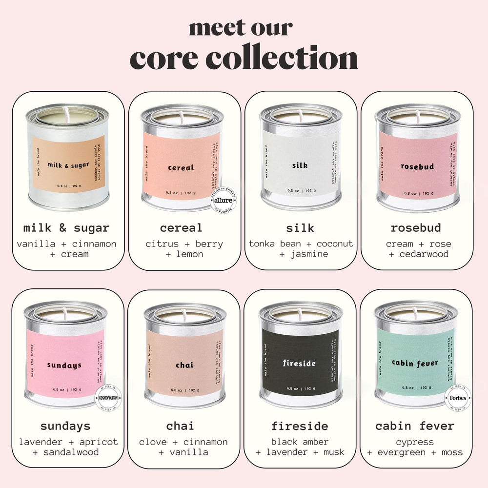 MALA candle on coffee table enhances cozy room decor