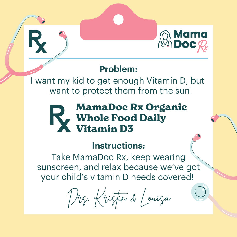 MamaDoc Rx Sugar-free chewables with fruity flavor for kids