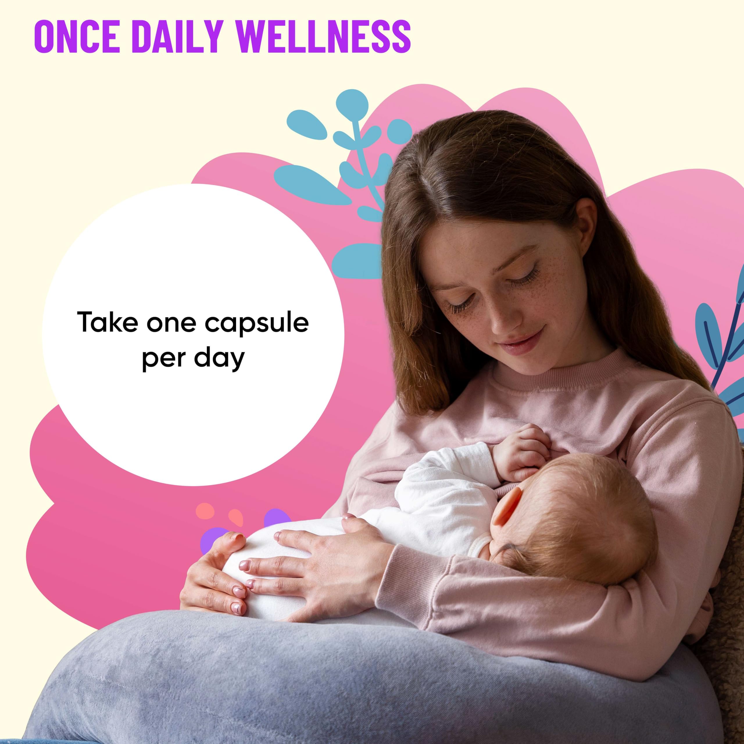 Vegan capsules of Mama's Select postnatal vitamins free from gluten and major allergens