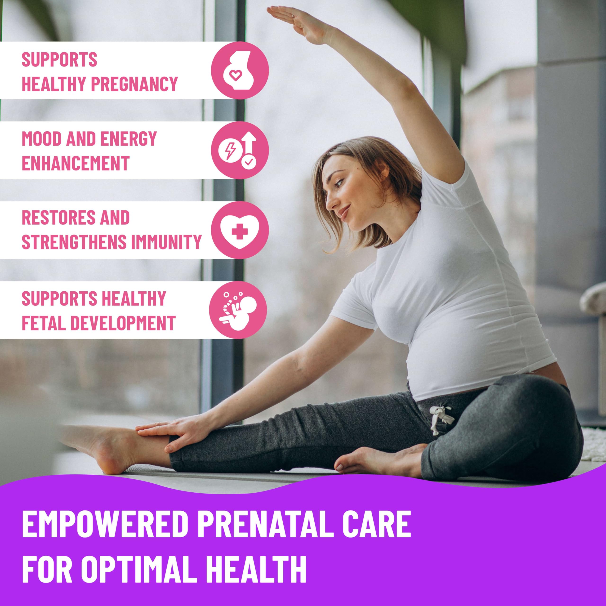 Mama's Select Prenatal label highlights methylated folate and B vitamins for fetal development.