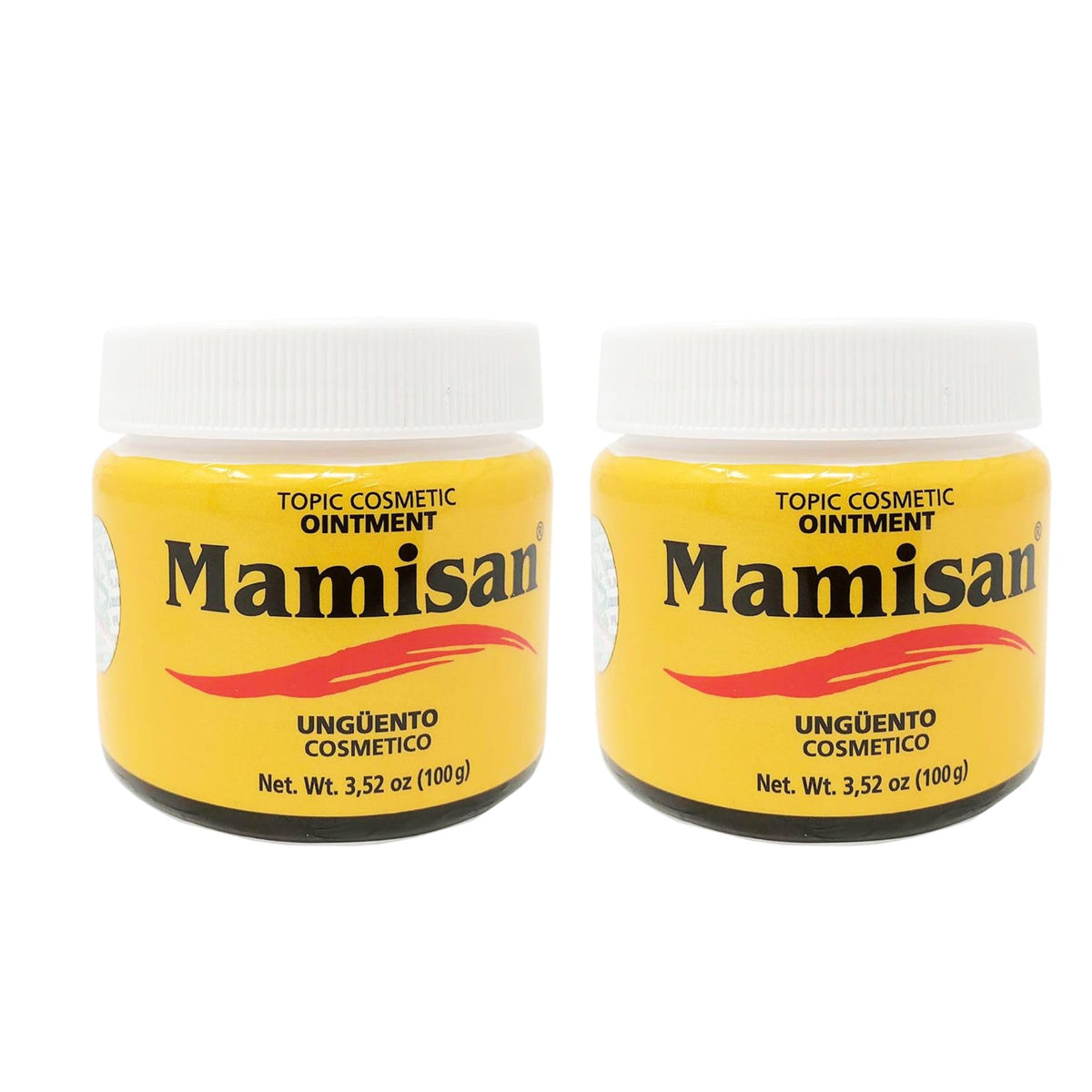 Mamisan bottle front view offers convenient topical relief for everyday use.