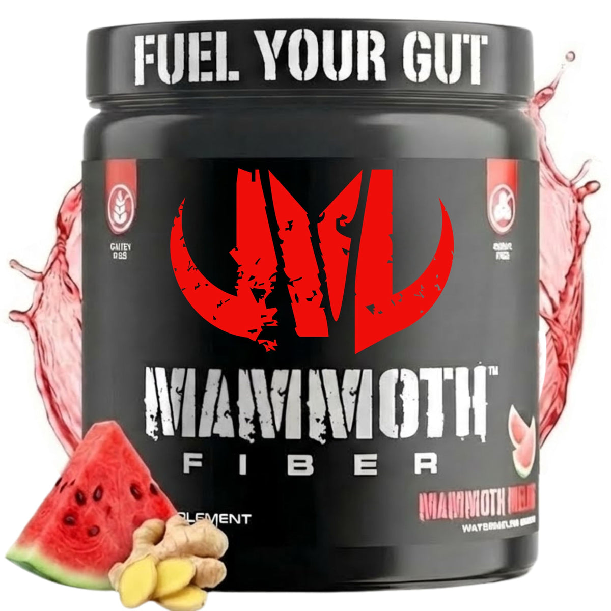 Mammoth Fiber watermelon powder ready to mix for steady digestion.