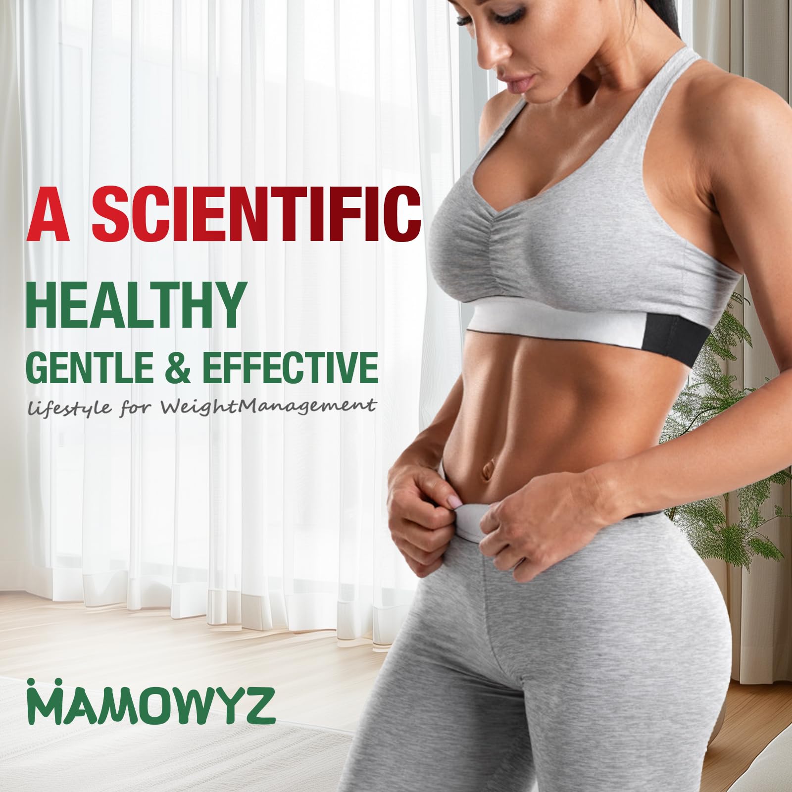 MAMOWYZ vegan non-GMO label on supplement bottle.
