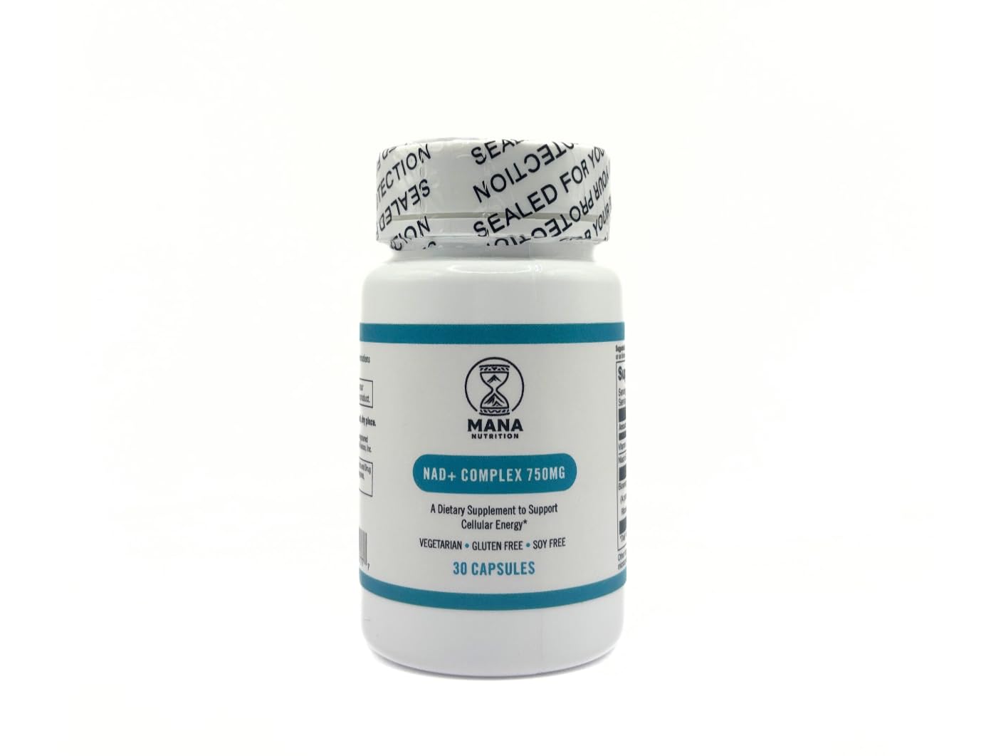 Mana NAD+ Complex daily-use scene with a capsule ready to take.