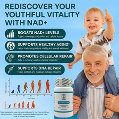 Mana NAD+ Complex label closeup highlighting niacin and vitamin C.