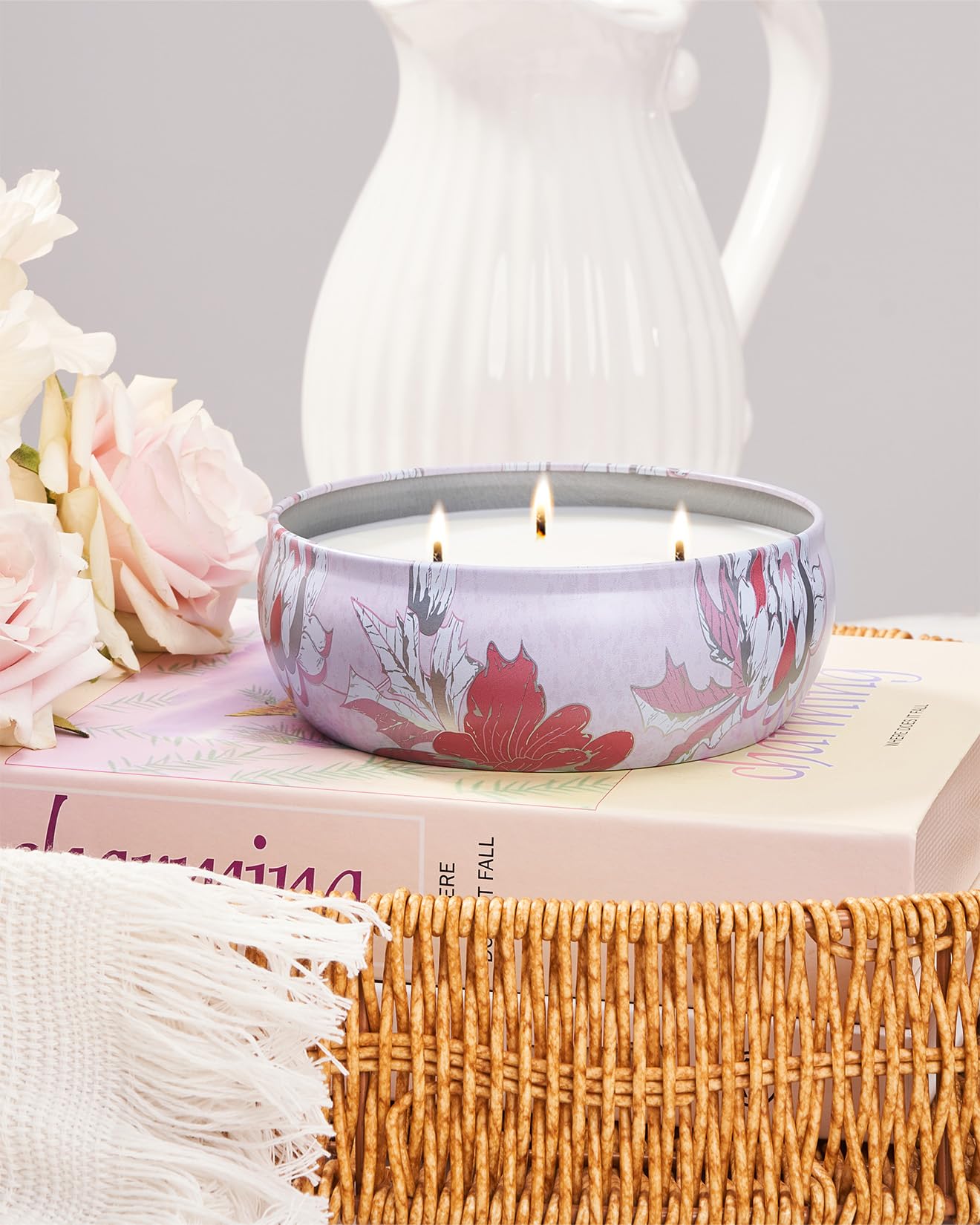 Empty tin of M&SENSE Strawberry Poundcake candle reuse ideas for storage