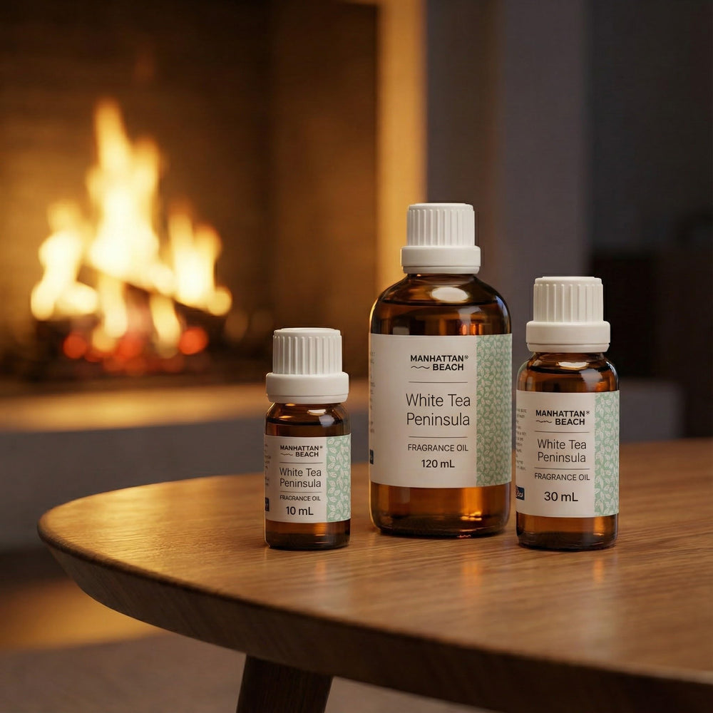 Candle making with Manhattan Beach fragrance oil for DIY projects