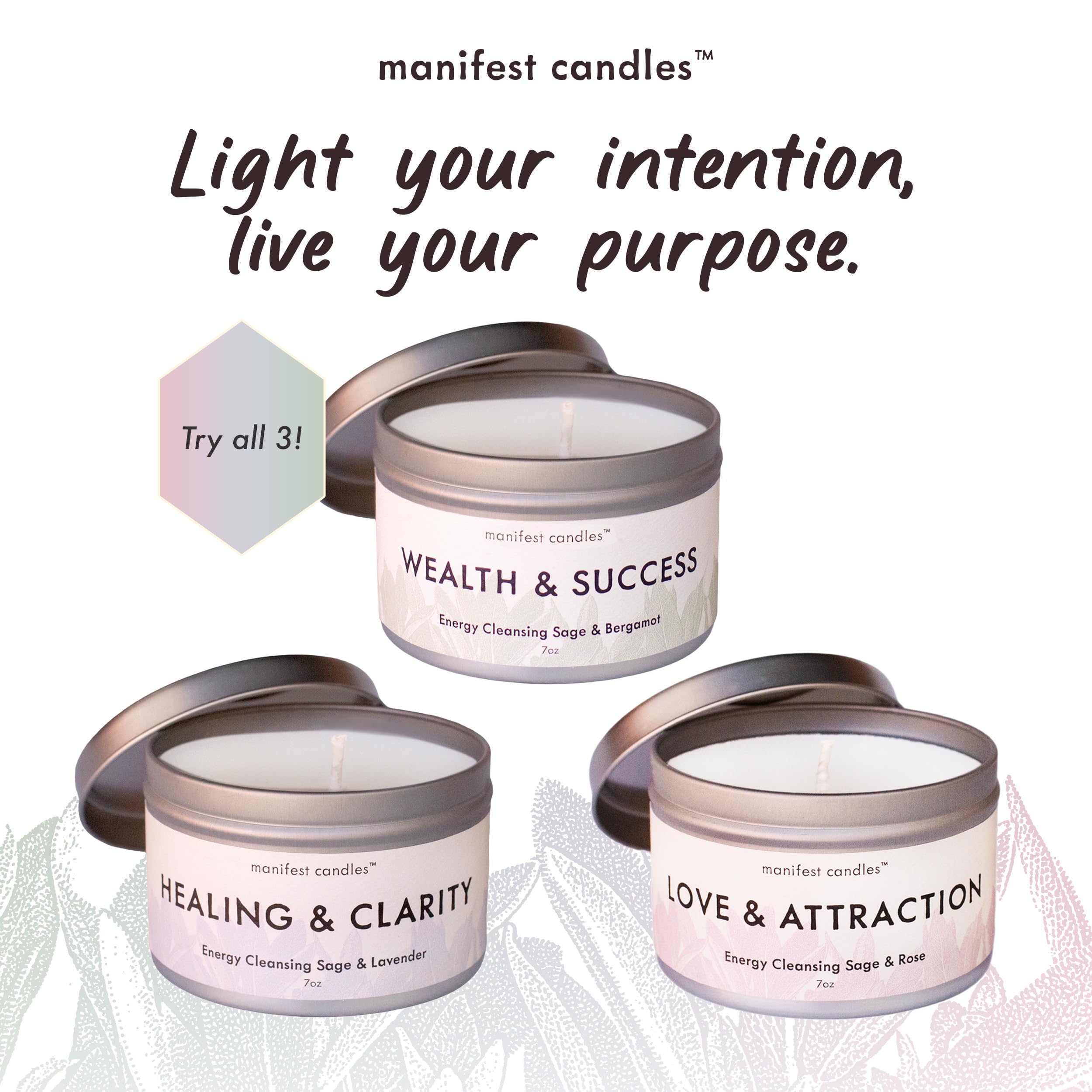 Elegant decor piece fits any room while supporting mindful manifestation.