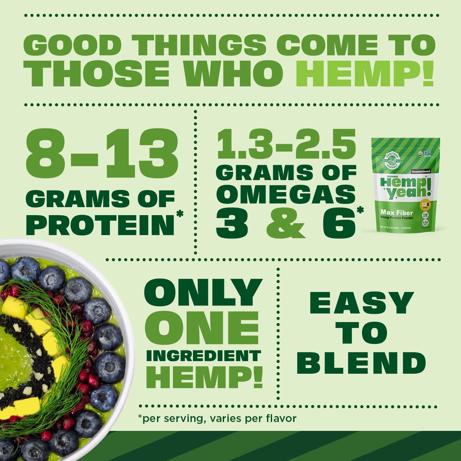 Pouring Hemp Pro Fiber from bottle into a shake