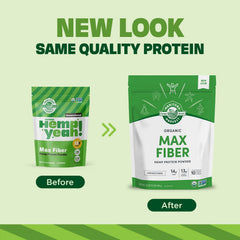 Scooping Hemp Pro Fiber to measure a fiber-rich serving