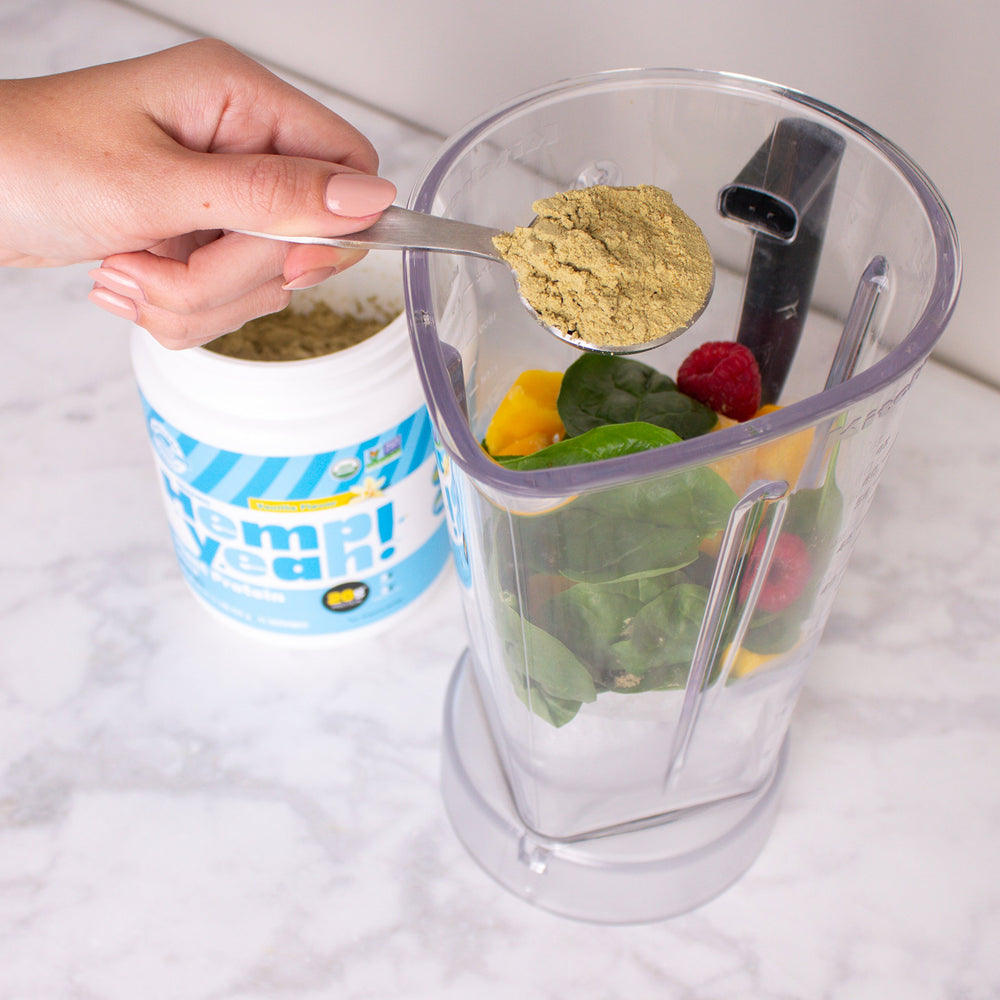 Manitoba Harvest vegan kosher dairy-free symbols reinforce diet-friendly protein options