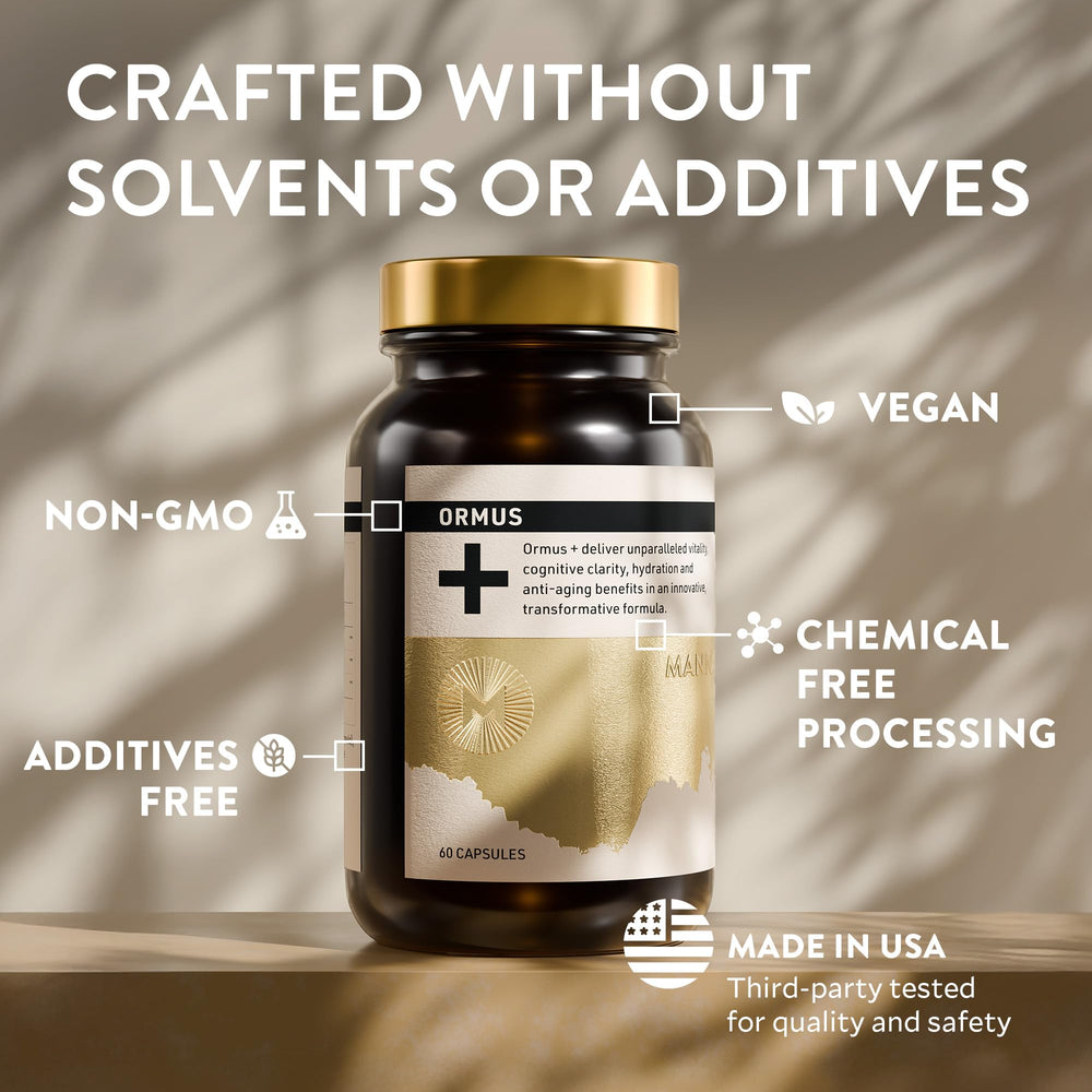 Manna Vitality Ormus+ capsules for daily energy and focus