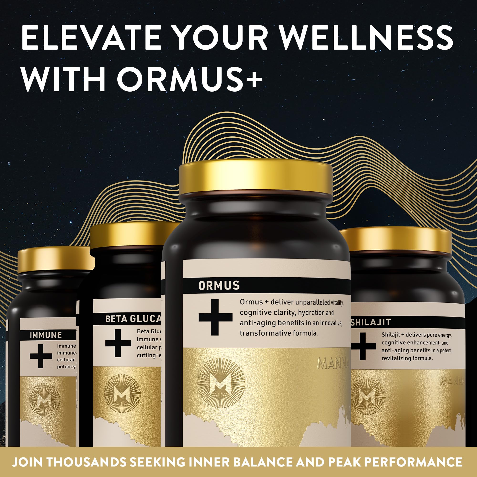 Manna Vitality Ormus+ capsules implying nervous system balance and calm