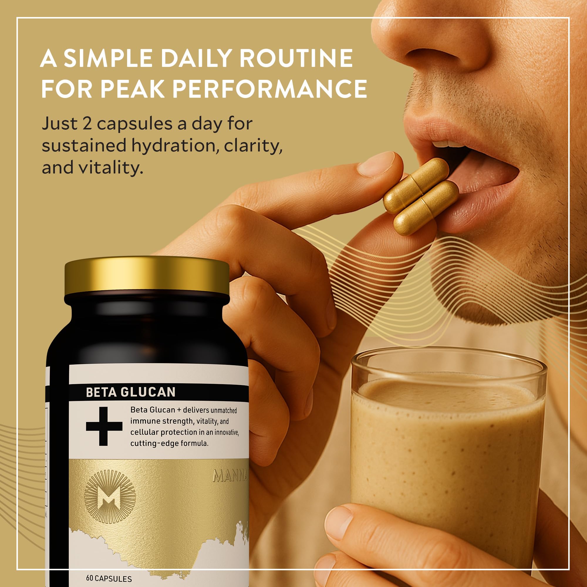 Manna Vitality Ormus+ capsules ocean minerals concept background
