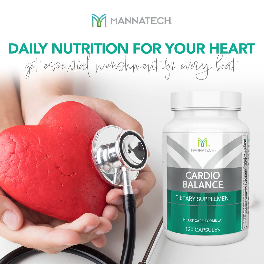Mannatech CardioBALANCE outer packaging emphasizing heart health focus