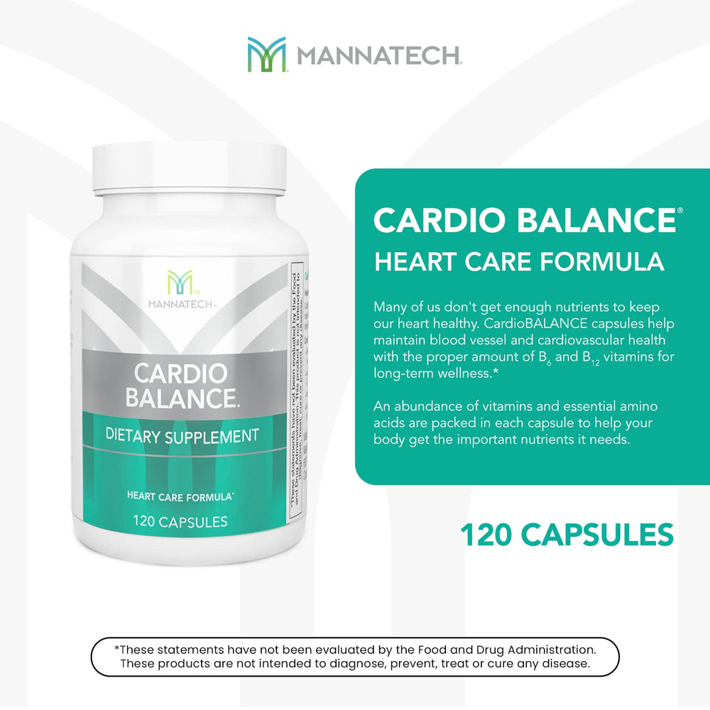 Mannatech CardioBALANCE pill closeup with capsules for daily use