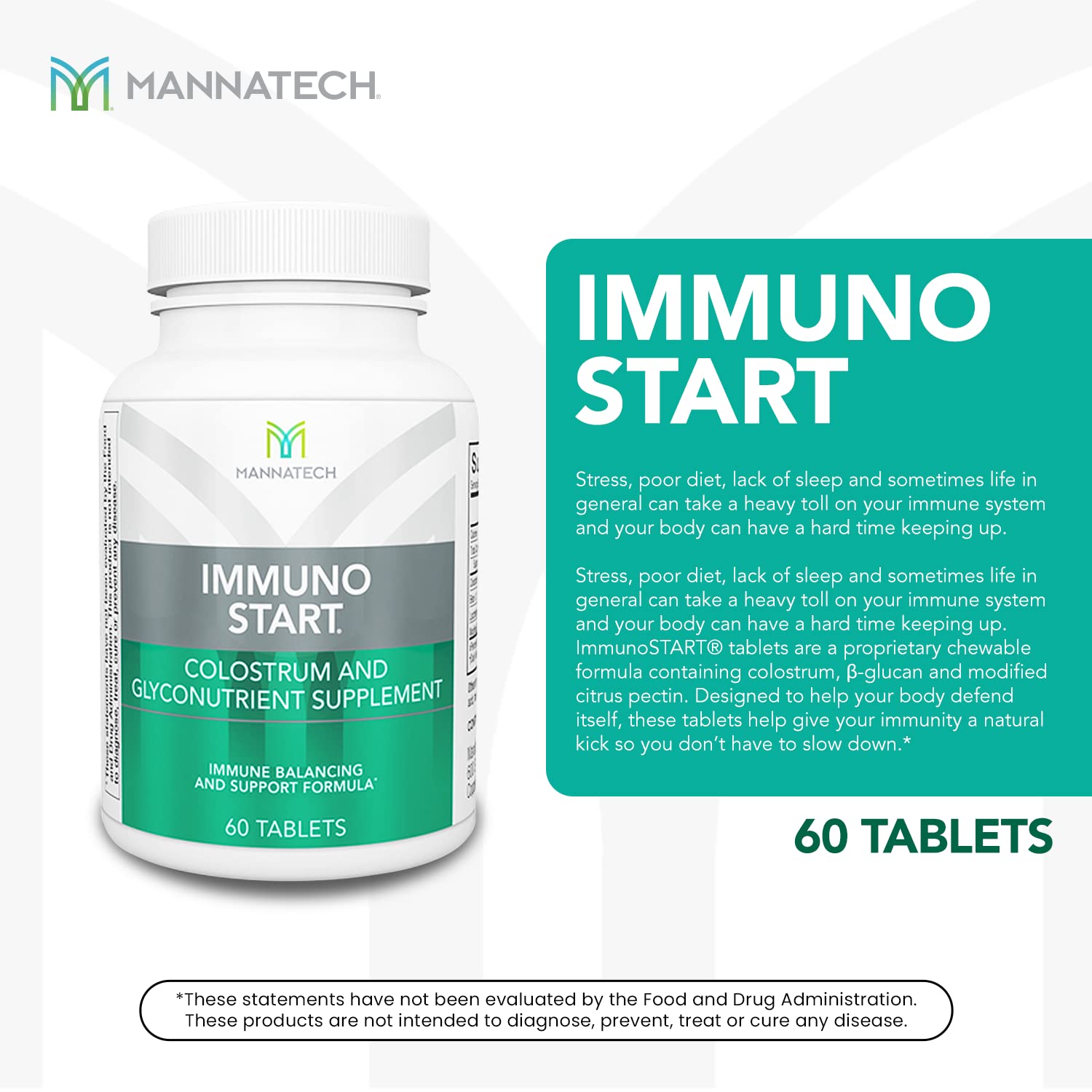 Back of ImmunoSTART box showing all-natural ingredients and usage directions