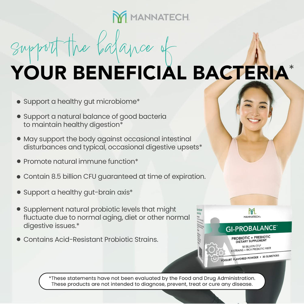 Mannatech MannaBiotic blend emphasizing multi-strain support