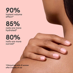 Manucurist Active Plump close-up highlights ultra-glossy 3D plumping finish.