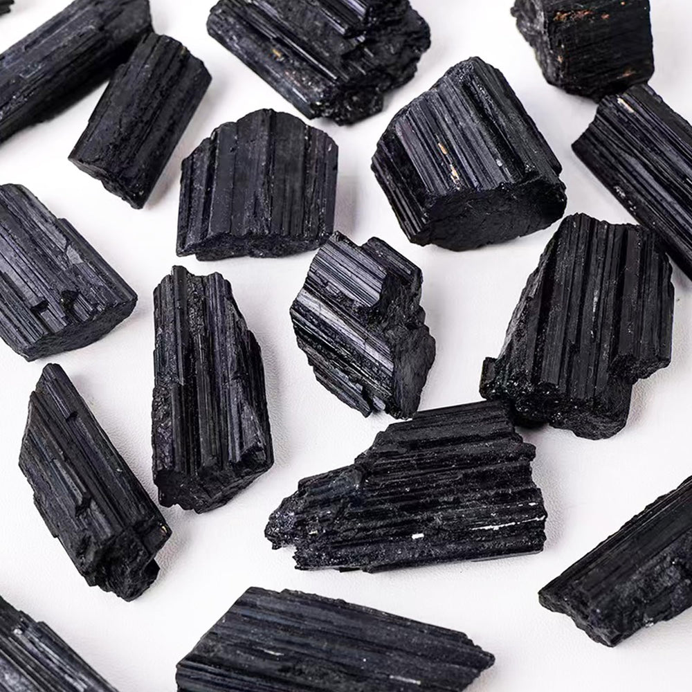 MAOSGO Black Tourmaline Crystals for home décor and fountain rock displays
