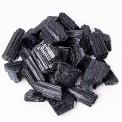 MAOSGO Black Tourmaline Crystals raw 1lb bundle for absorbing negative energy at home