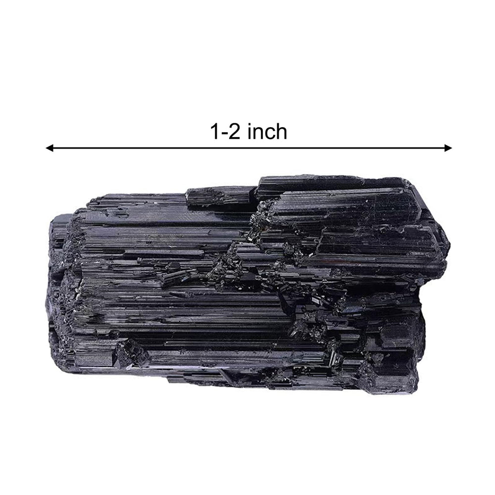 MAOSGO Black Tourmaline Crystals raw one-to-two-inch crystals for shielding electronics