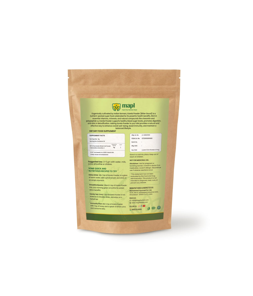 MAPL Bitter Melon Powder measuring scoop enables precise, convenient dosing.