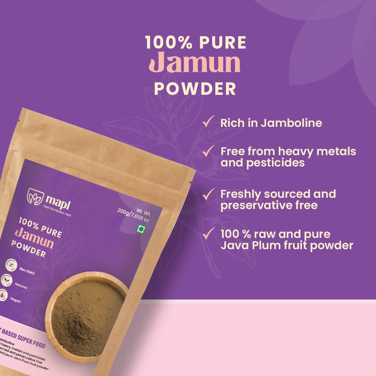 MAPL Jamun Powder folded into batter for baking enhancements.