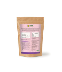 MAPL Jamun Powder scoop beside jar ideal for smoothies and baking.