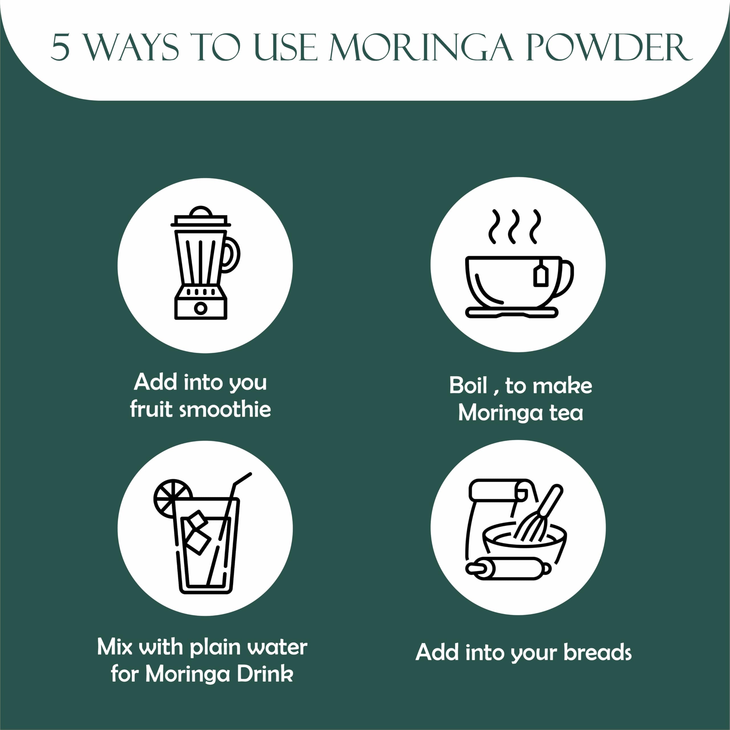 MAPL Moringa powder with a measuring scoop for easy portioning and daily use.