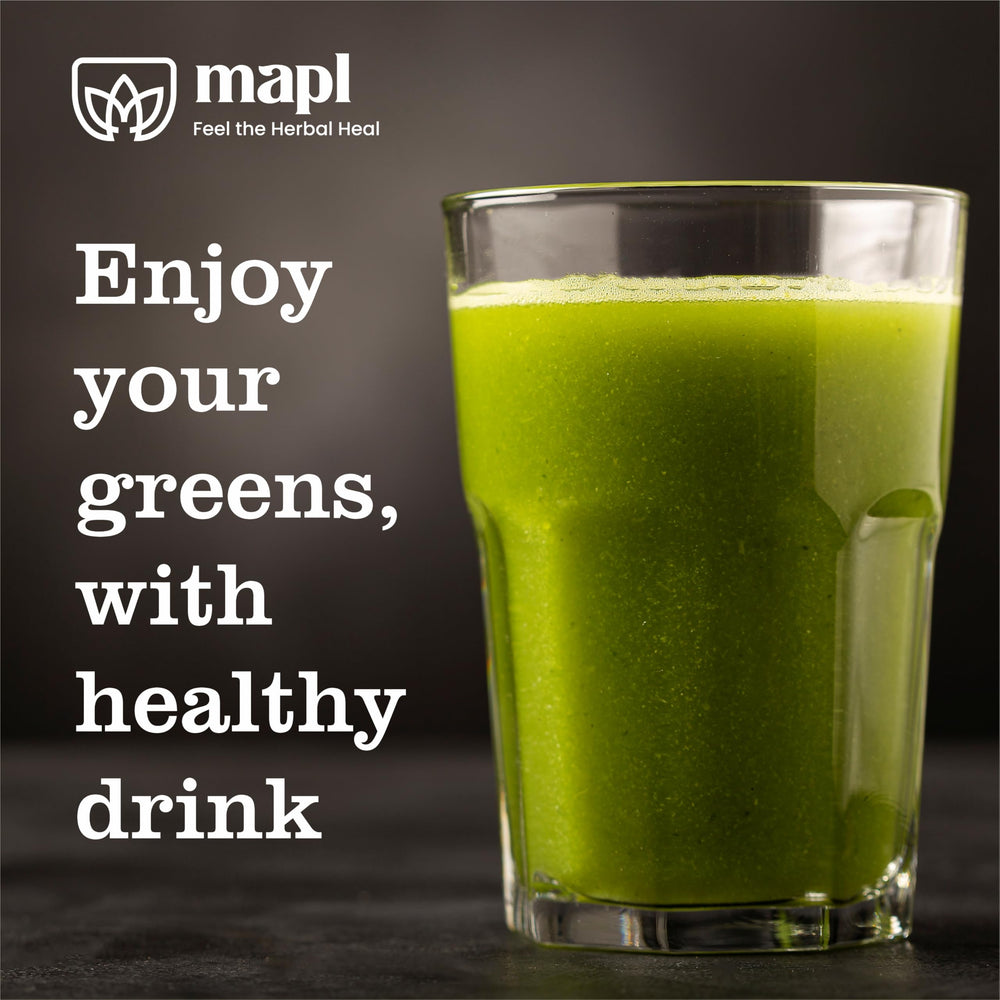 MAPL Moringa powder steeped for tea infusion, offering a fragrant warm drink.