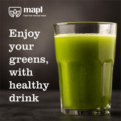 MAPL Moringa powder steeped for tea infusion, offering a fragrant warm drink.