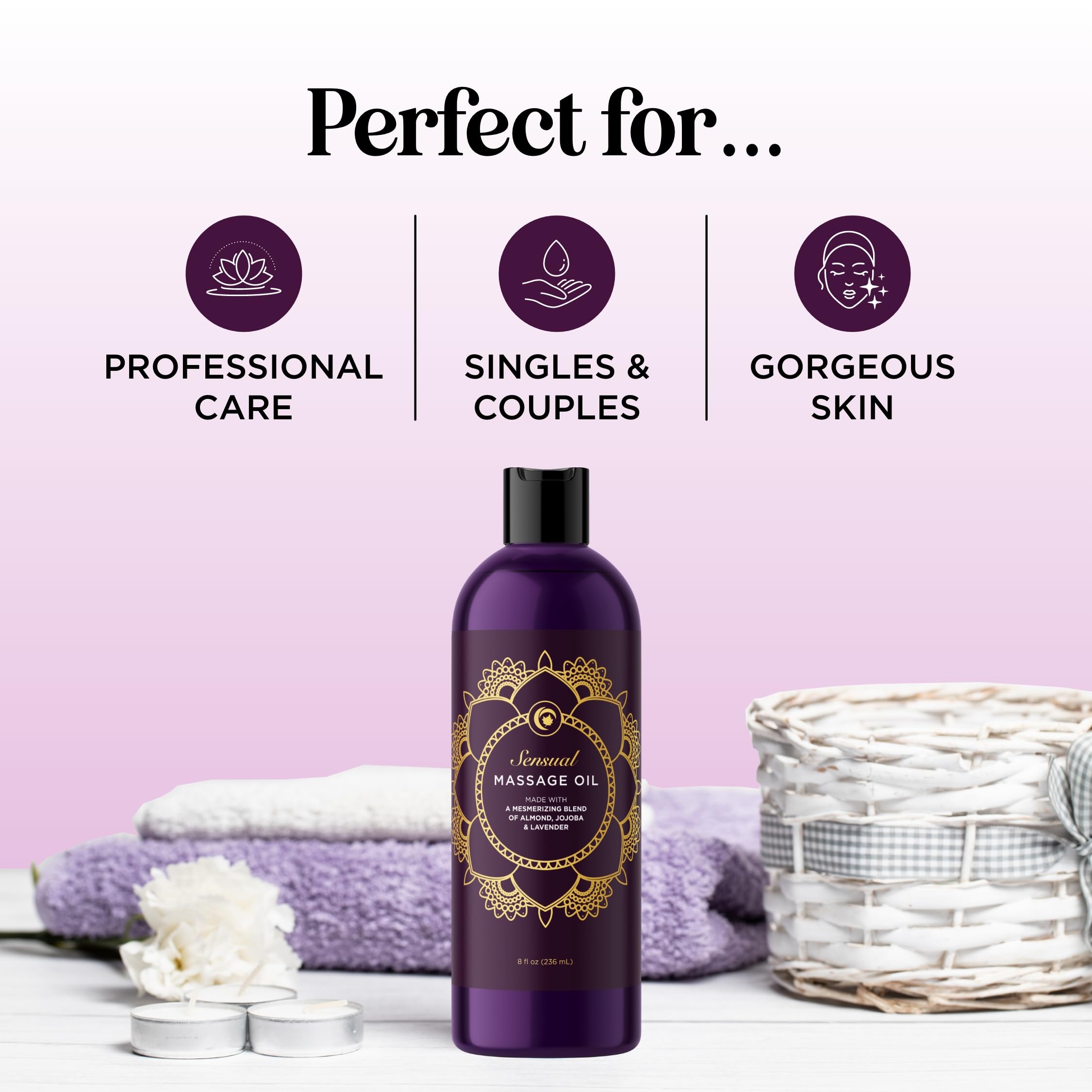 Close-up of silky glide on skin with Maple Holistics oil