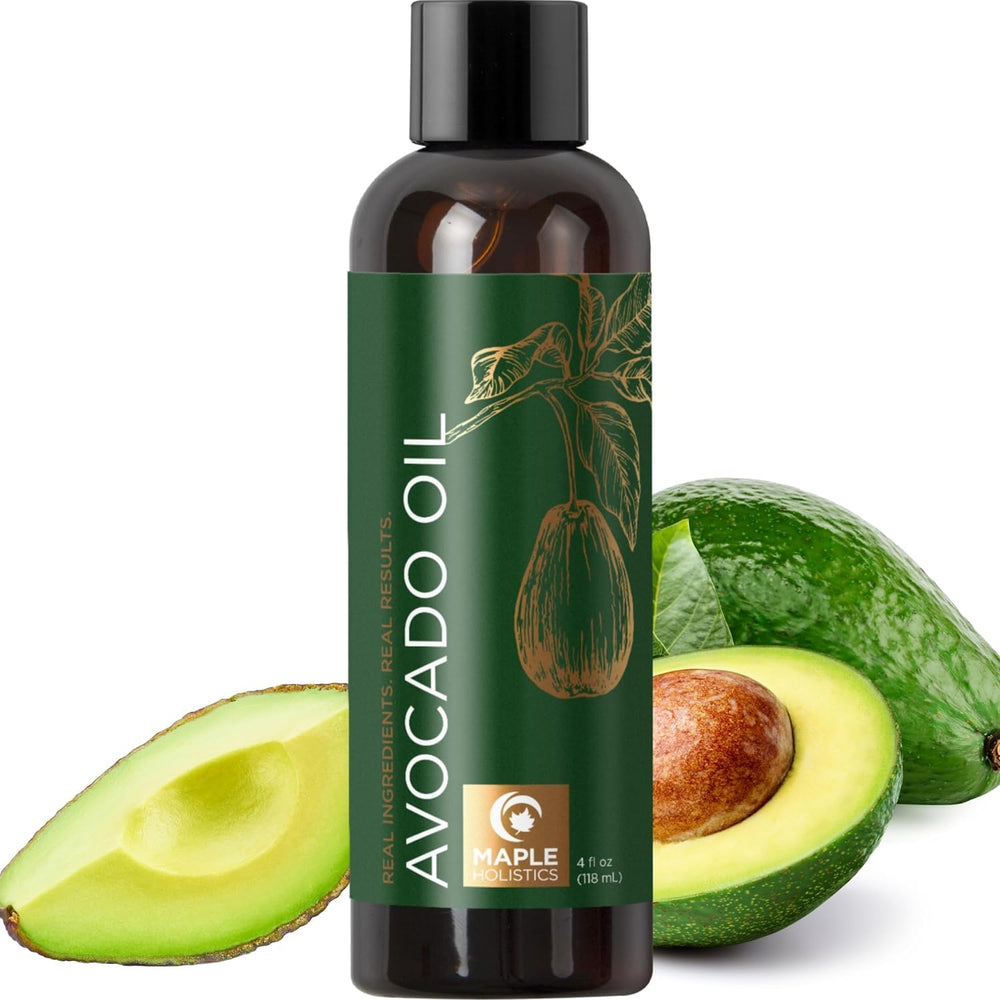 Maple Holistics avocado oil bottle for skin and hair care